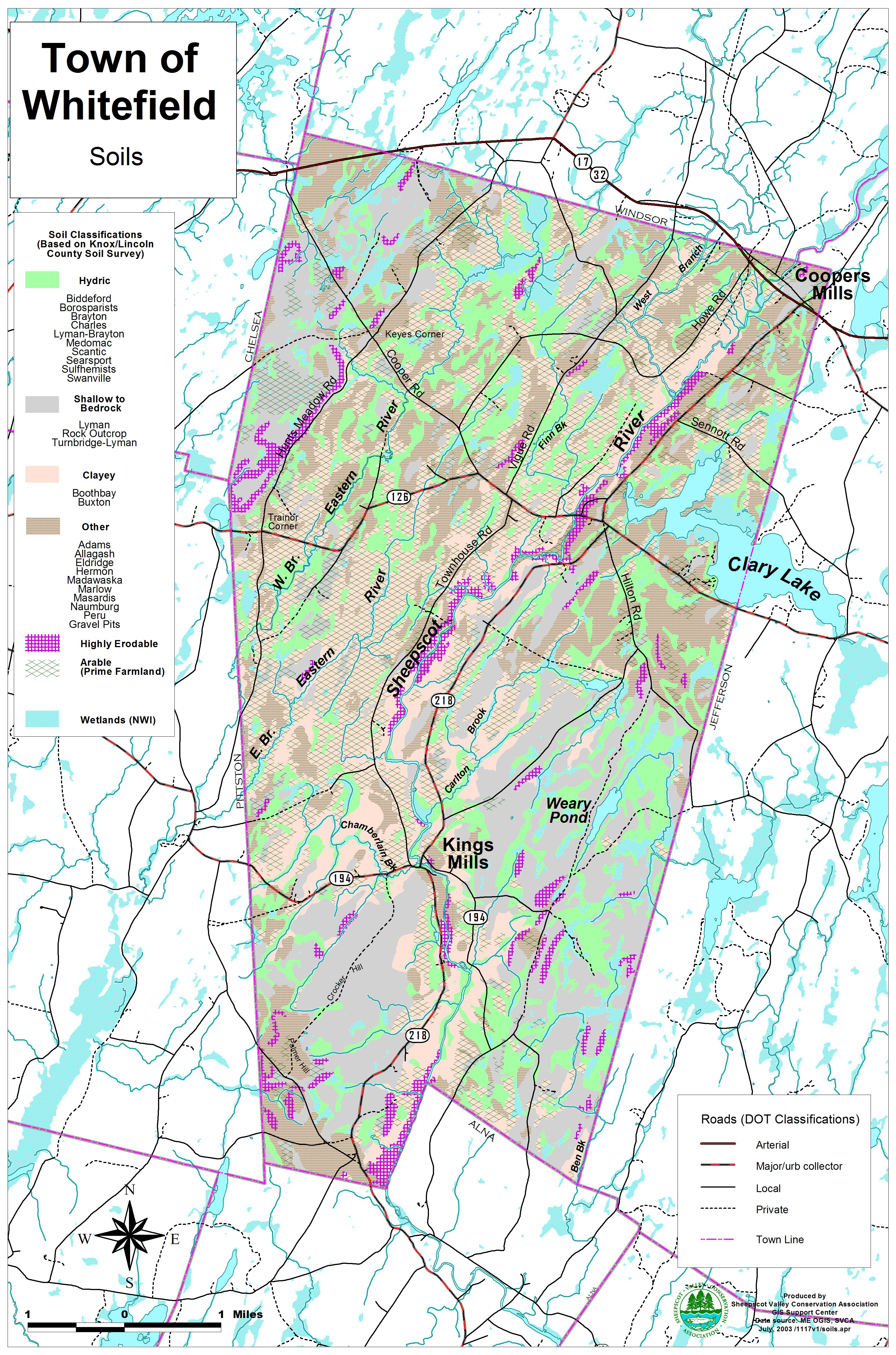 Maps of Whitefield by Paul Hoffman at The Sheepscot Valley Conservation